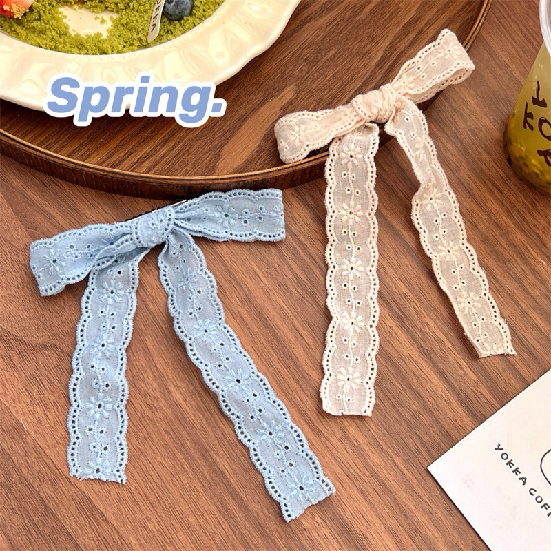 Cute 269 กิ๊บติดผม กิ๊บหนีบผมโบว์ผ้าลูกไม้ ราคา/1ชิ้น