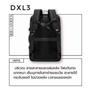 bagsbird DXL3 45L กระเป๋าเป้เดินทางจุเยอะ กันนํ้าได้ ขยายได้ สะพายขึ่นเครื่องได้เลย