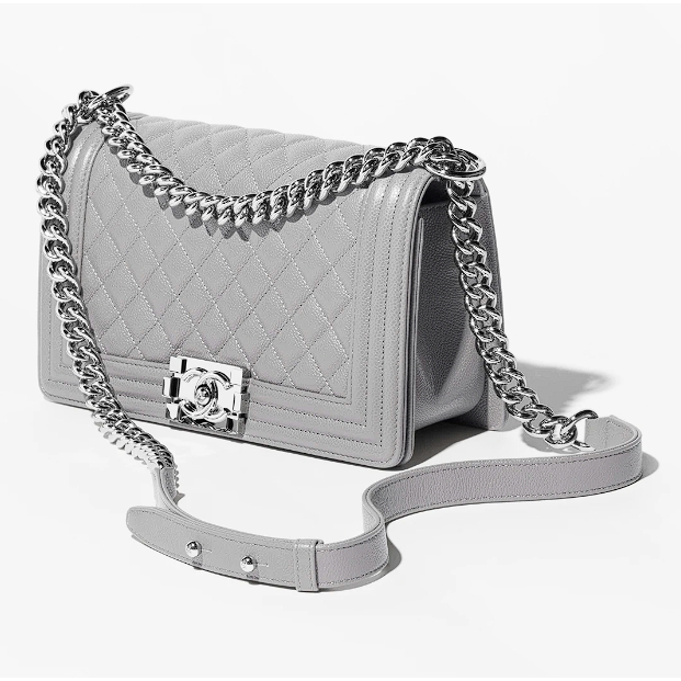 [ของแท้ 100%] กระเป๋าผู้ชายและผู้หญิงจัดส่งจากเคาน์เตอร์ Chanel ในอิตาลี  ใหญ่หนังวัวกระเป๋าถือ