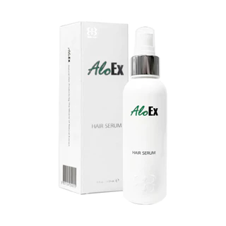 AloEx Organic Hair Serum 120 ml. ขวดใหญ่ เซรั่มบำรุงหนังศีรษะและเส้นผม ลดผมร่วง สร้างผมใหม่ รากผมแข็งแรง เพิ่มผมหนา