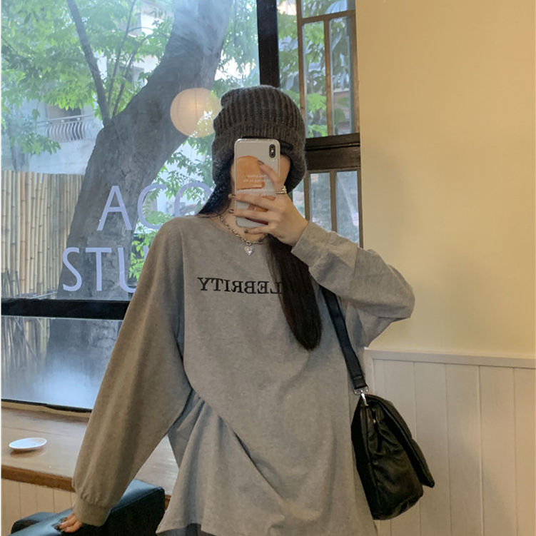 aililai1688เสื้อยืดแขนยาว ลายอักษร สวยๆ น่ารัก มีไซส์ให้เลือก M-XXL  ผ้ายืด ใส่สบายระบายไม่ยับจ้า - รูปที่ 6