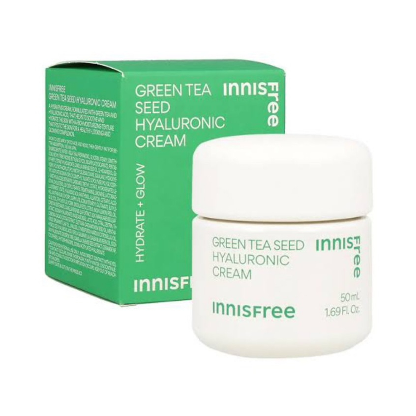 (ฉลากไทยหมด 8/2028) INNISFREE GREEN TEA SEED HYALURONIC CREAM HYDRATE + GLOW 50ML