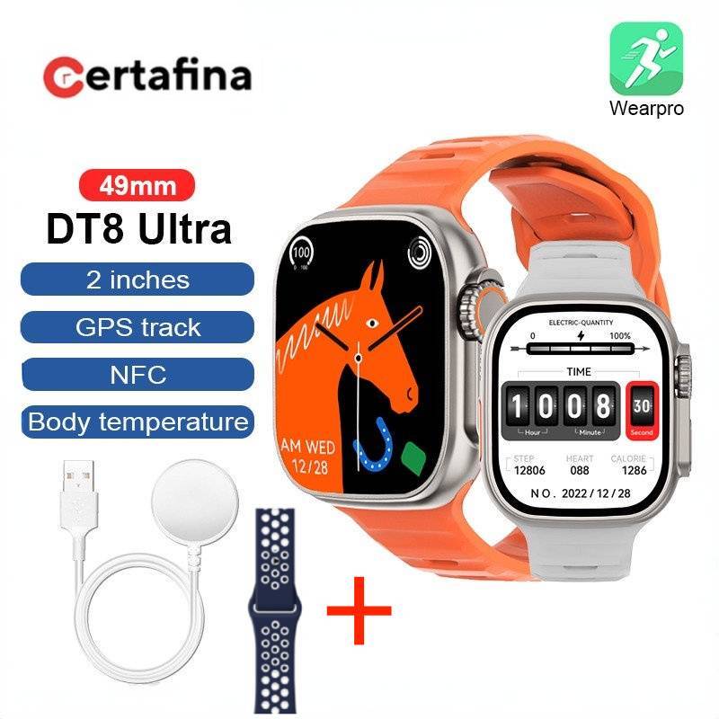 DT8 ultra smartwatch series 8 49mm temperature NFC GPS Bluetooth wrist watch