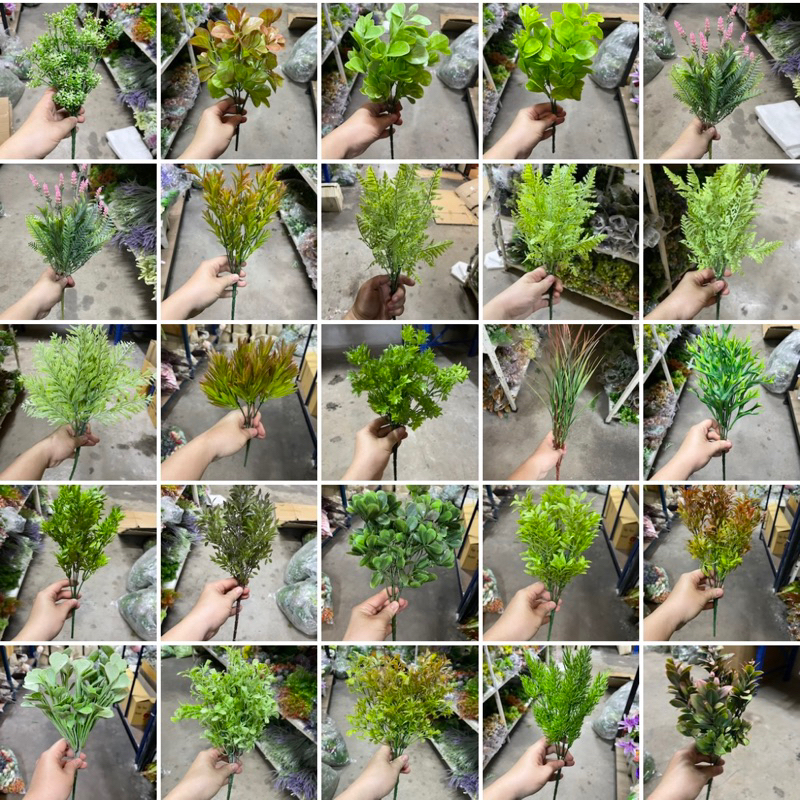 ใบไม้ประดิษฐ์ ตัวแต่งแซม ลิ้งค์A มี100แบบให้เลือก คละแบบ ใบไม้ประดับ ใบไม้ปลอม