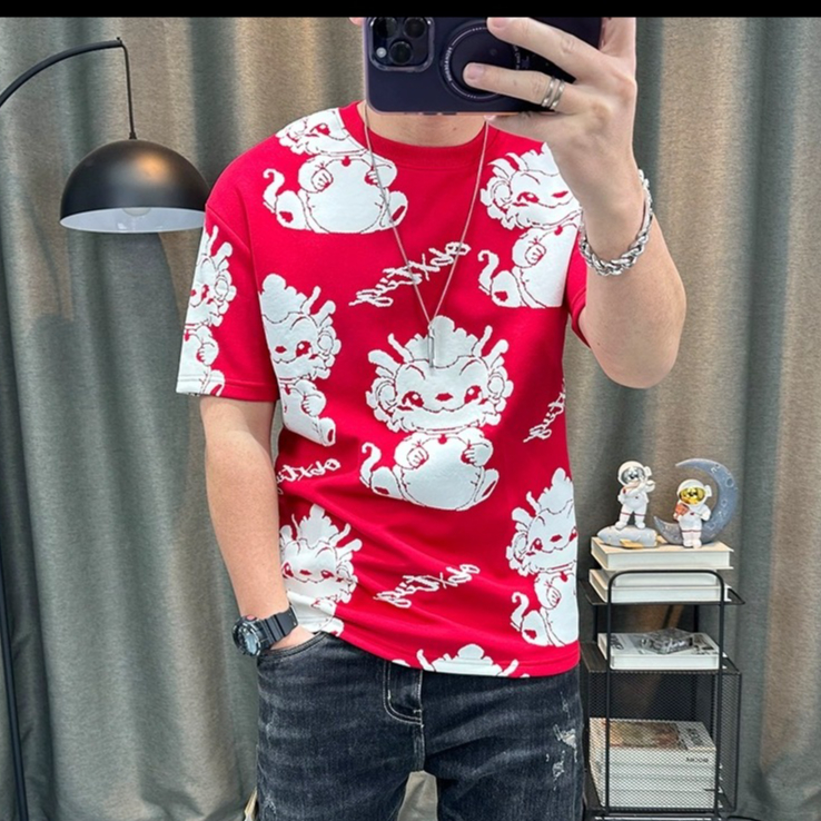 เสื้อยืดตรุษจีนสีแดง สีขาว และสีดำ ปีมังกร ลายมังกร เฮงๆ ร่ำรวย ลายใหม่ สวยมาก ใส่สบาย พร้อมจัดส่ง