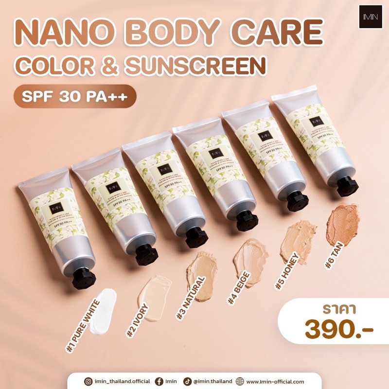 Imin Nano (ทาตัว) ของแท้ 100%ไอมิน นาโน ครีม Sunscreen: SPF30 PA++