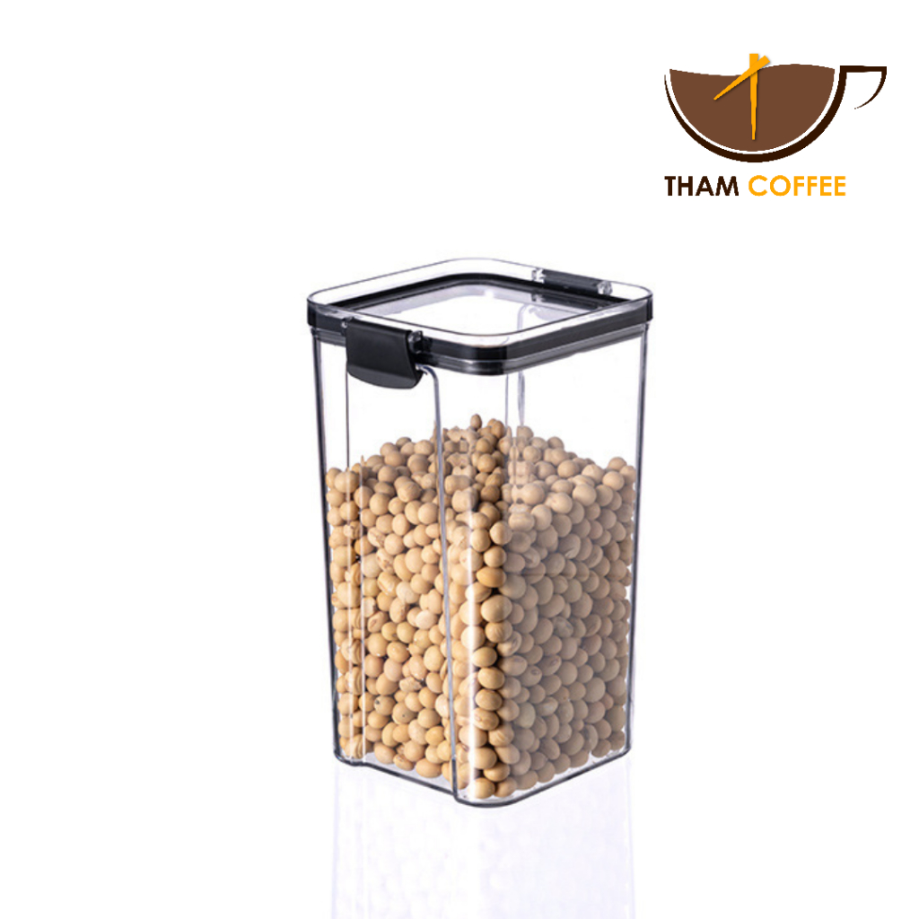 กล่องเก็บอาหาร เมล็ดธัญพืช กะปุกพลาสติกใส 5ขนาด 460ml 700ml 950ml 1300ml 1800ml ขวดโหลสูญญากาศ กันคว