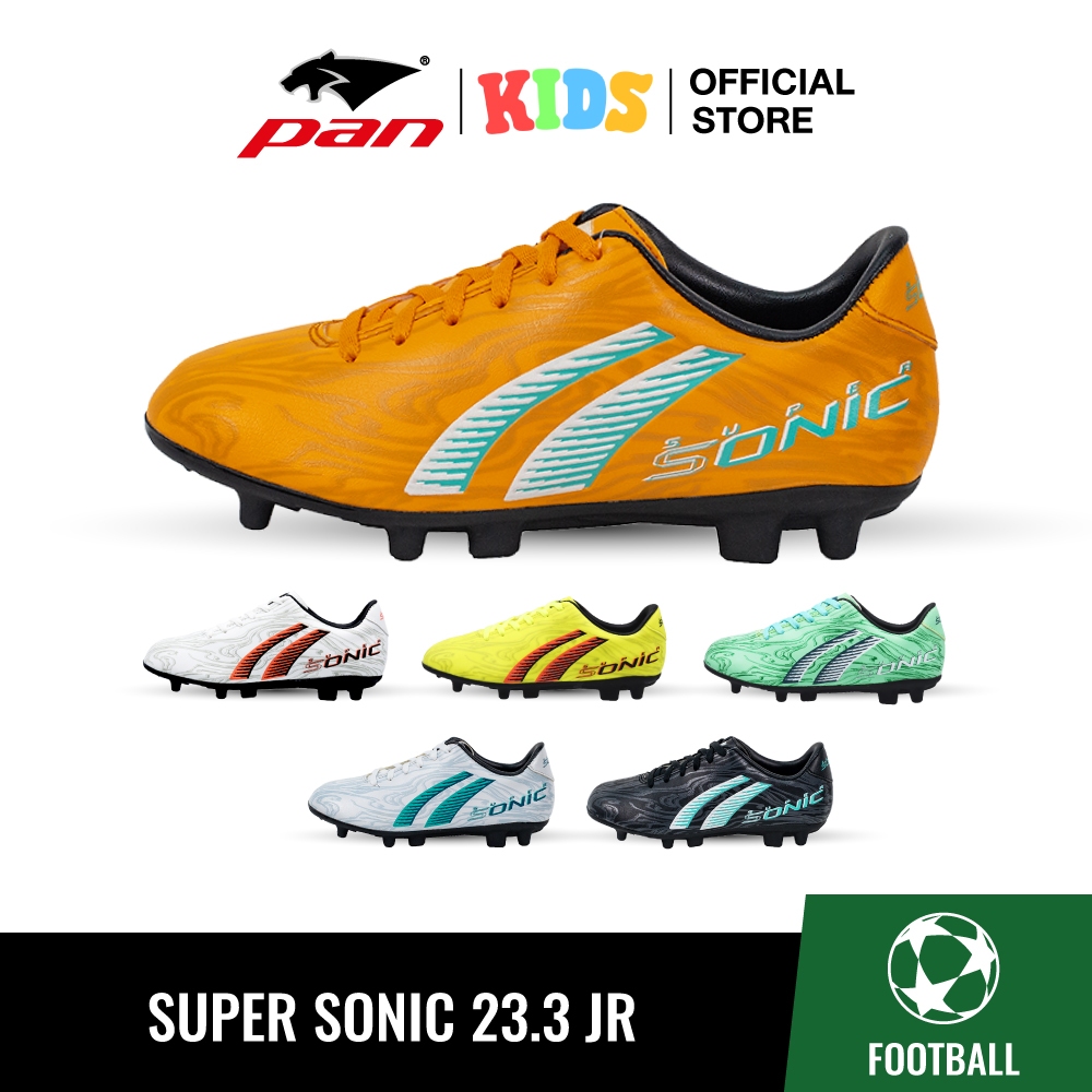 [PANTSDGWS ลด 100]  PAN รองเท้าฟุตบอล รุ่น SUPER SONIC 23.3 เด็ก ชาย หญิง น้ำหนักเบา PF15NB รองเท้าสตั๊ด ไซซ์ 35-38