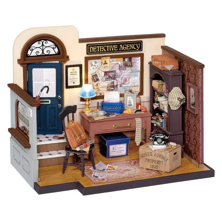 Rolife DIY Miniature House - Mose's Detective Agency โมเดลบ้าน ตัวต่อไม้ บ้านตุ๊กตา | ของแต่งบ้าน ของเล่นศิลปะ DIY