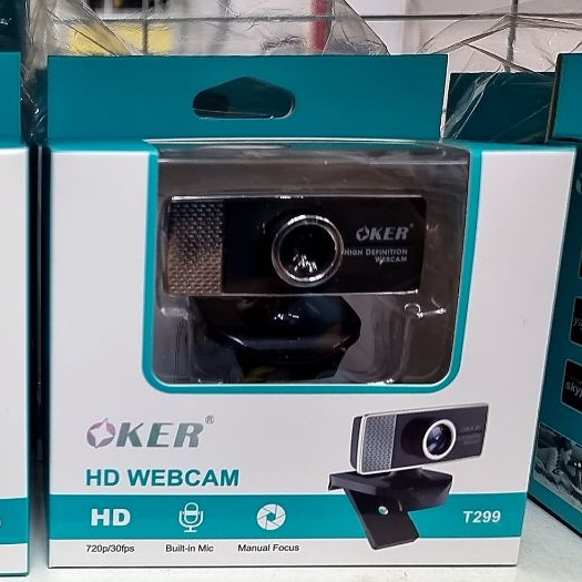 Webcam OKER T299 กล้อง ความละเอียด HD 720P พร้อม ไมค์โครโฟนในตัว ภาพชัด เสียงดี