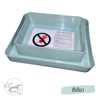 ถาดกันมด ถาดใส่น้ำกันมด ขนาด 26x21x6 cm