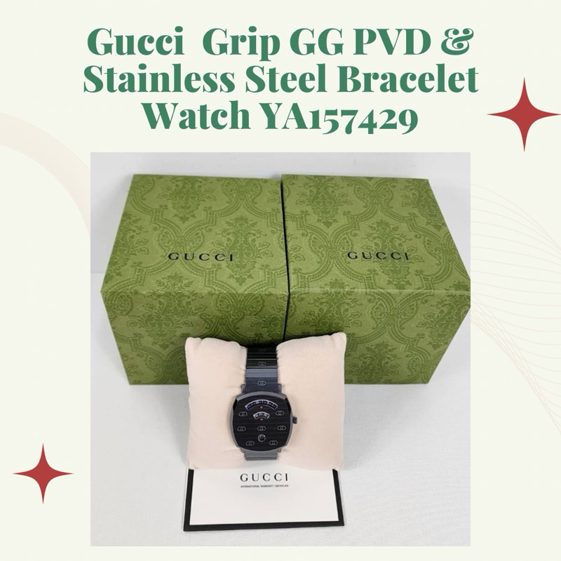 Gucci  Grip GG PVD &amp; Stainless Steel Bracelet Watch YA157429