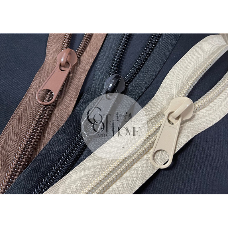 ซิปตัด ฟันไนล่อน เบอร์10 มี3สี แบ่งขายพร้อมหัว พร้อมส่ง