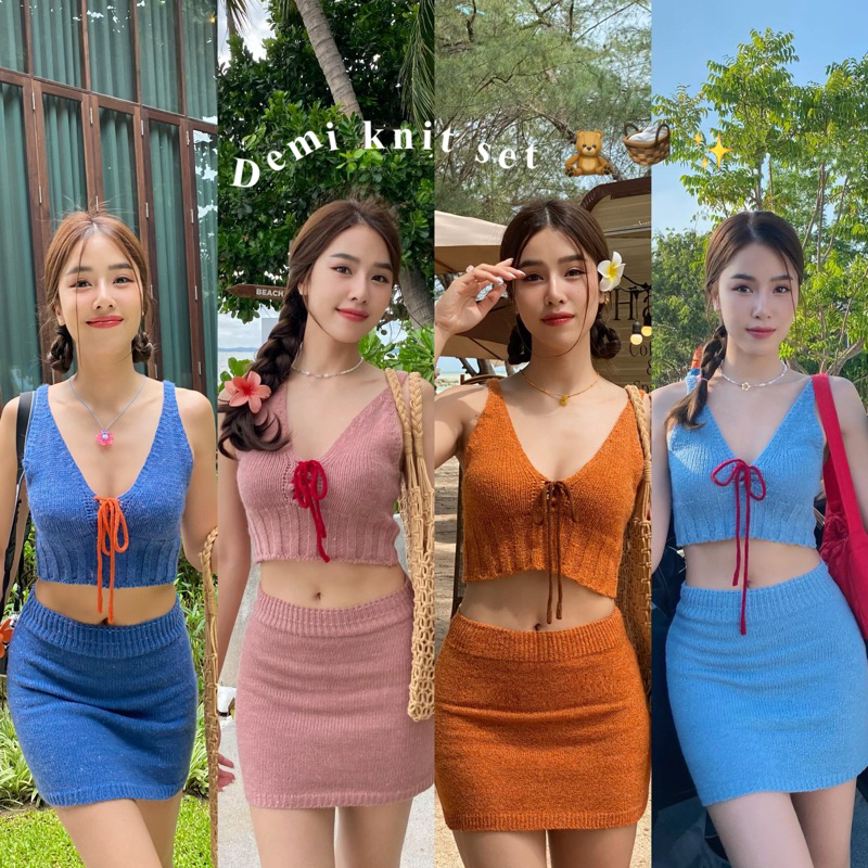 Demi Knit Set ชุดเซทไหมพรมน่ารักมากกกก