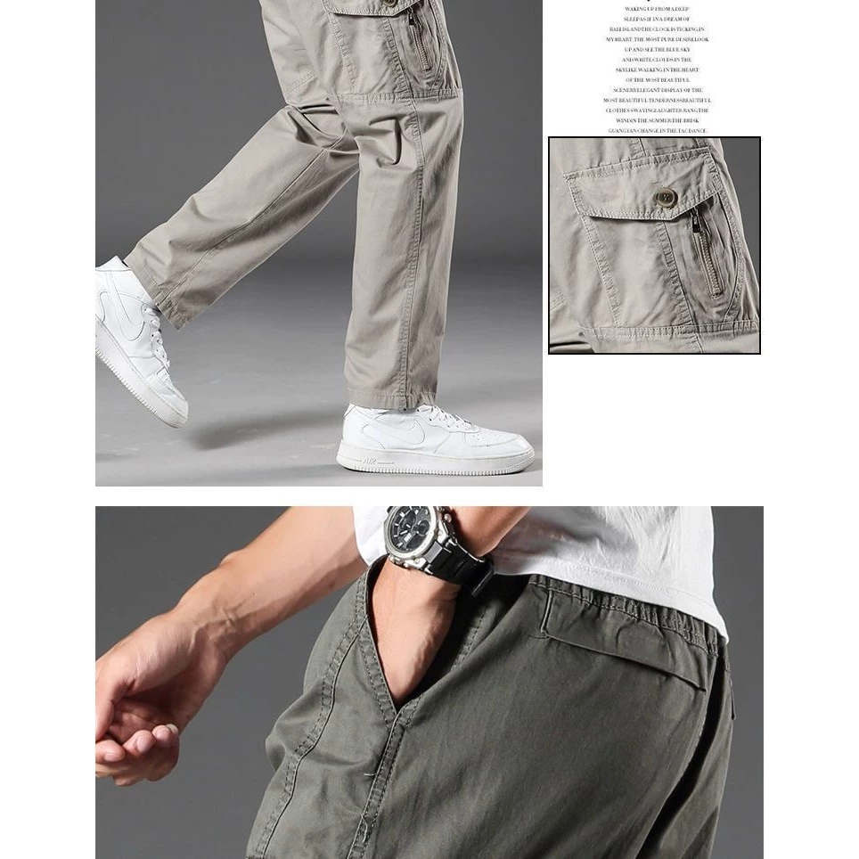 2011#BIG SIZE กางเกงขายาวยางยืดหลายกระเป๋าสไตล์ใหม่ล่าสุดปี 2026 thumbnail 8