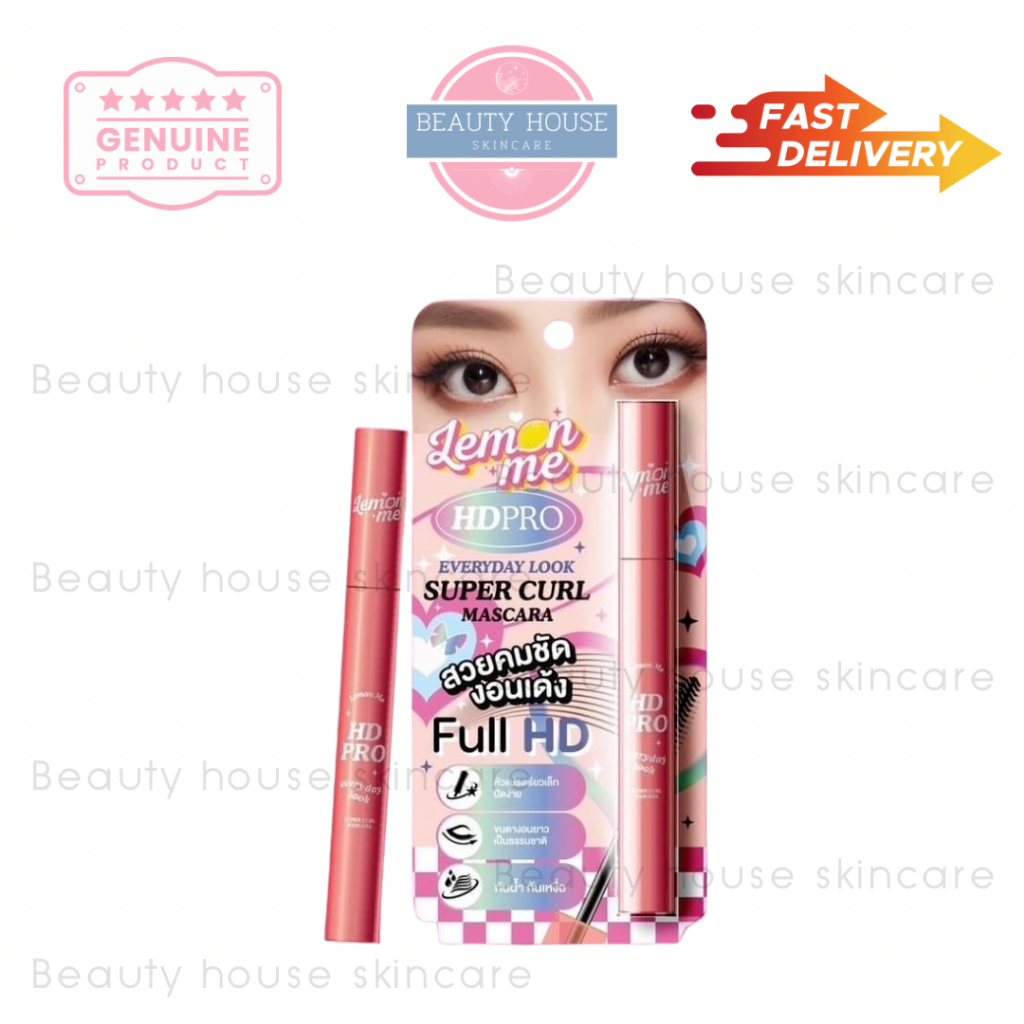 [ถูก&แท้] 🍋LEMON ME🍋 มาสคาร่า สวยคมชัด งอนเด้ง HD PRO EVERYDAY LOOK SUPER CURL MASCARA