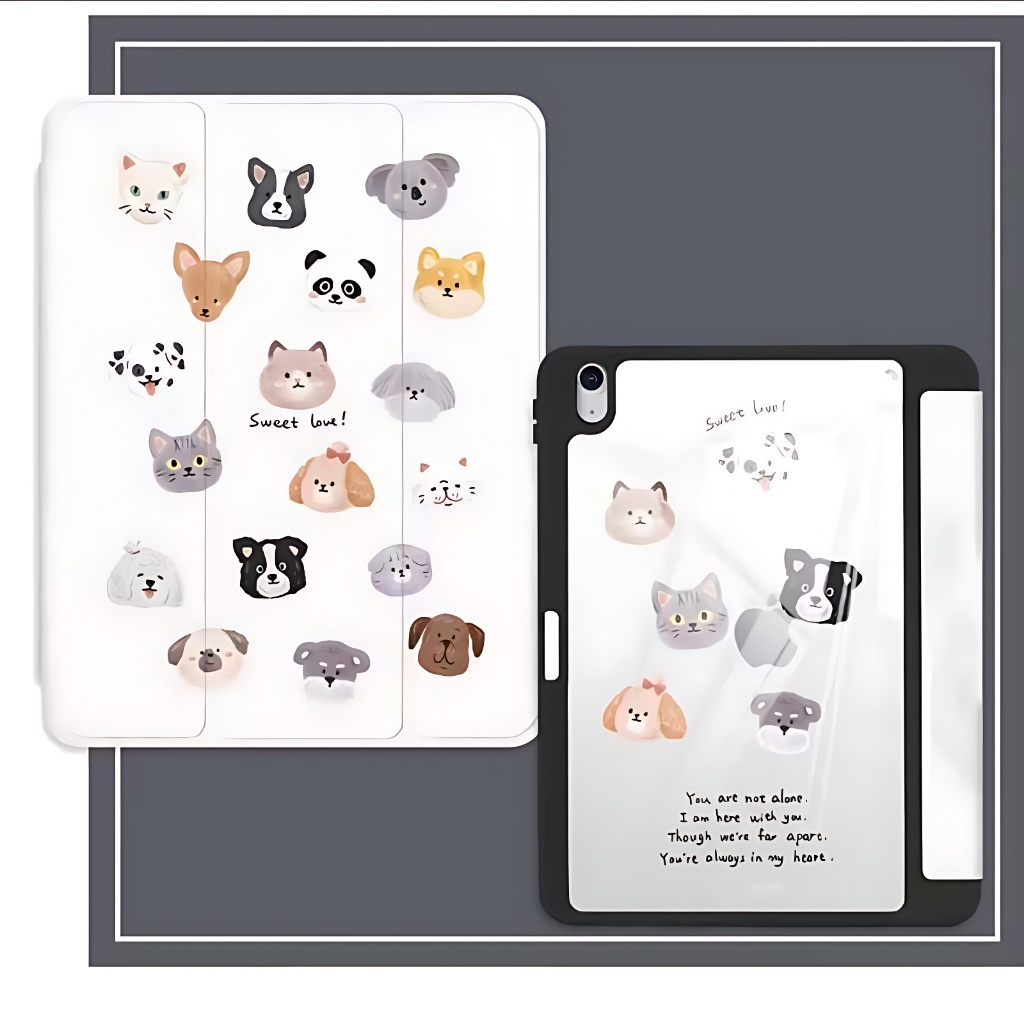 พร้อมส่ง เคสไอแพด Gen10 PC Air5 Air4 Pro 2021 10.2 ลูกสุนัข Acrylic เคส Gen9 Gen8 gen6 Case gen5 gen6 9.7