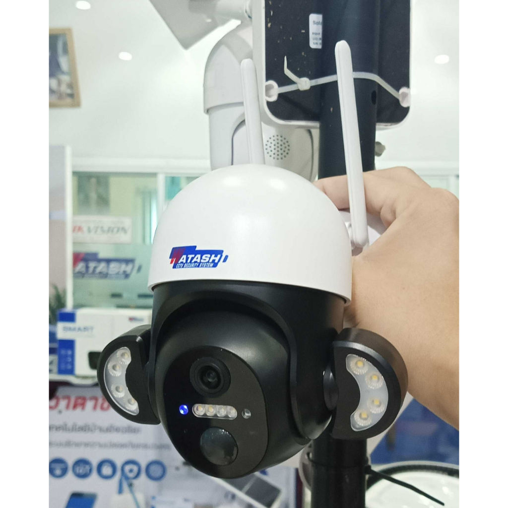 WATASHI กล้องวงจรปิด WIOT1038F-SOLAR  คมชัด3 ล้าน กล้องโซล่าเซลล์ไม่ต้องเสียบชาร์จไฟ พูดตอบโต้ได้