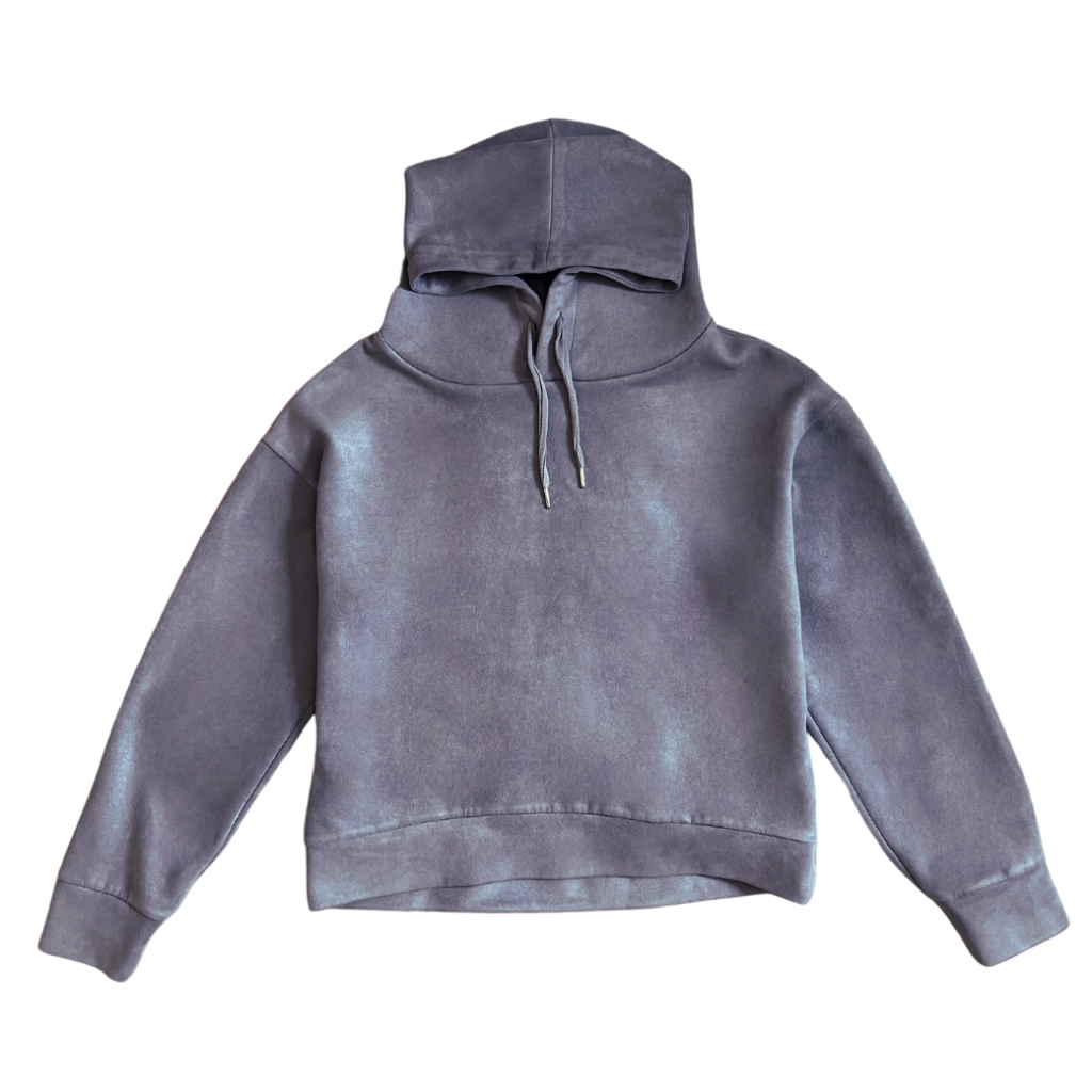 (ซื้อครบ1,500บาท ลด 100 บาท) สเวตเตอร์เกาหลี มีฮู๊ด ผ้าชามัวร์ ทรงสวย ไซต์ S (มือสอง ไม่มีตำหนิ)