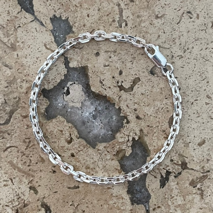 Marbella.bkk กำไลข้อมือ สร้อยข้อมือ โซ่ เงินแท้  รุ่น Ash II Bracelet