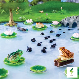แม่กบ ลูกกบ ลูกอ๊อด น่ารัก Micro-landscape Creative สำหรับตกแต่งสวนถาด ตกแต่งบ้าน อื่นๆ
