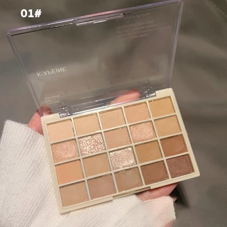 พาเลทตา 20สี โทนสีชมพู สีเอิร์ธโทน เนื้อเรียบเนียน ประกายมุก ไฮไลท์ คอนทัวร์ สีสวย ติดทน กันน้ำ เหมาะสำหรับผู้เริ่มต้น