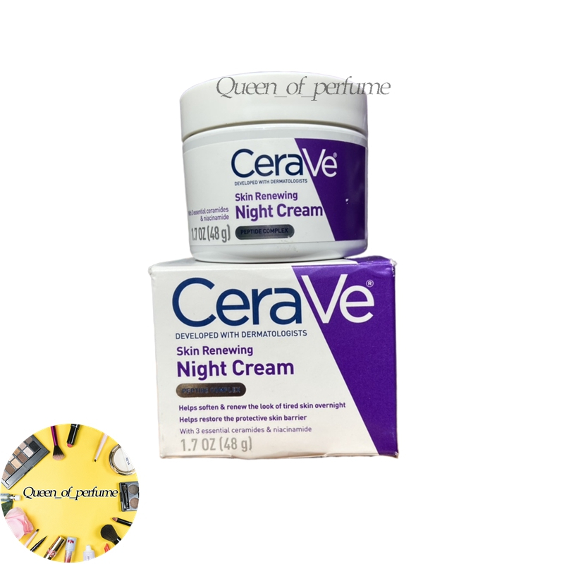 CeraVe Skin Renewing Night Cream 48g ความชุ่มชื้น, การฟื้นฟู
