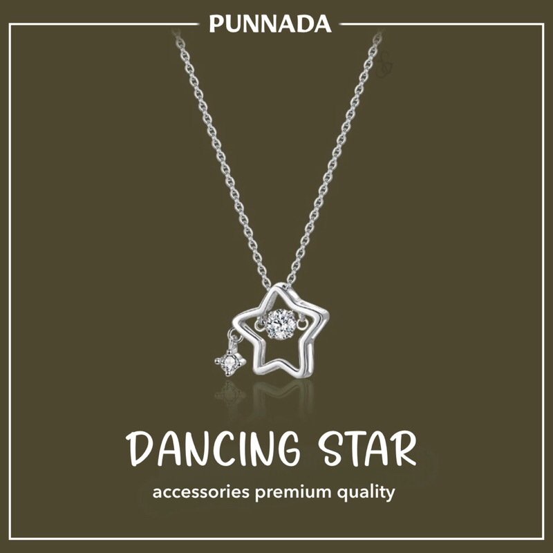 PUNNADa (ส่งไวใน24ชม.) PN009 สร้อยเงิน จี้ดาว ใส่โดนน้ำได้ สร้อยคอ เงิน งานเกรดพรีเมี่ยม ของขวัญ