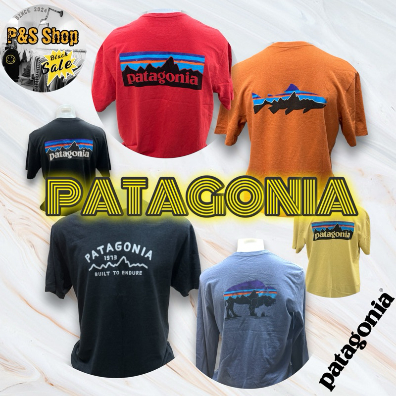 Set เสื้อยืด Patagonia ปาตาโกเนีย มือสอง คละแบบ คละสี คละ Size ของแท้ 100% สภาพดีทุกตัว