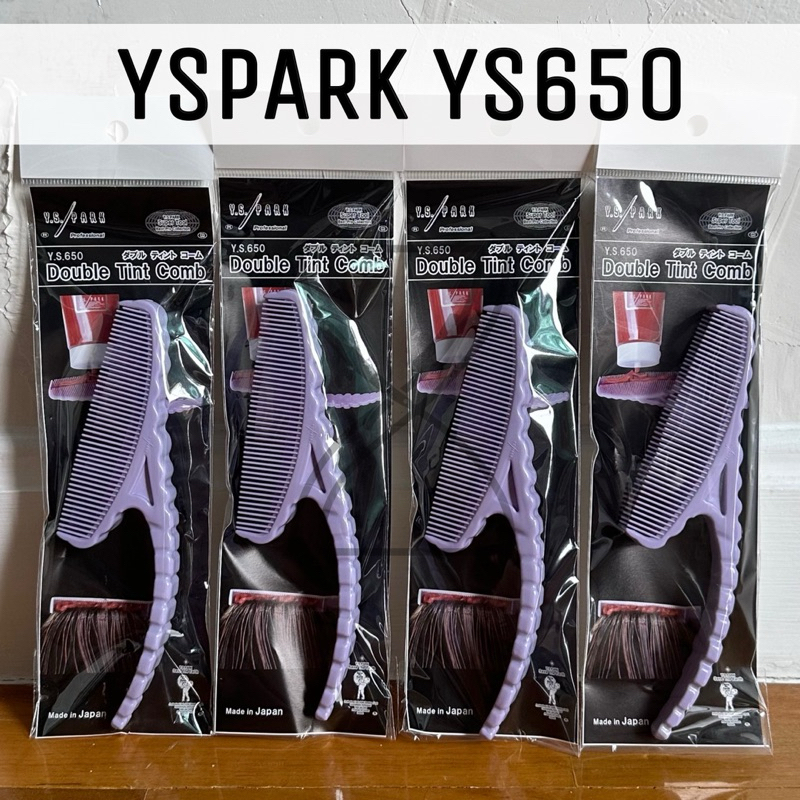 (พร้อมส่ง/ของญี่ปุ่นแท้ราคาถูกที่สุด)  YS Park YS-650 Double Tint Comb หวีแปรงทำสีและทรีตเม้นท์ หวีฟันละเอียดคู่