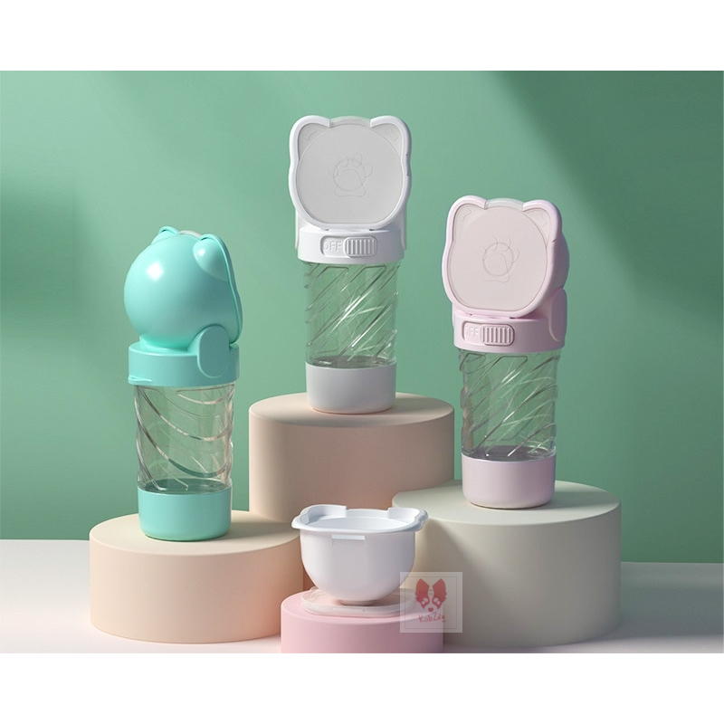 3in1 ขวดน้ําสุนัขพกพา ขวดน้ําดื่ม ใส่อาหาร ขนม ถุงเก็บอึ ความจุขนาดใหญ่ สําหรับสัตว์เลี้ยง แมว