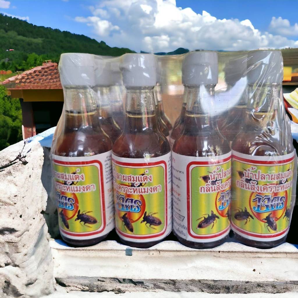 น้ำปลาแมงดา ตราวิจิตร ( 12 ขวด ) กลิ่นหอม รสกลมกล่อม สินค้าผลิตจากแม่กลอง