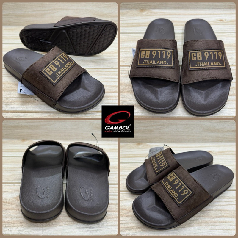 Gambol GM 42206 รองเท้าแตะสวม แกมโบล size36-44 สีดำ/กรม ยสห/ยหซ รูปที่ 6