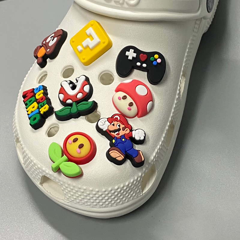 [Set Mario ]พร้อมส่งจากไทย ตัวติดรองเท้าหัวโต สำหรับใส่หัวโตรูใหญ่ทุกยี่ห้อ