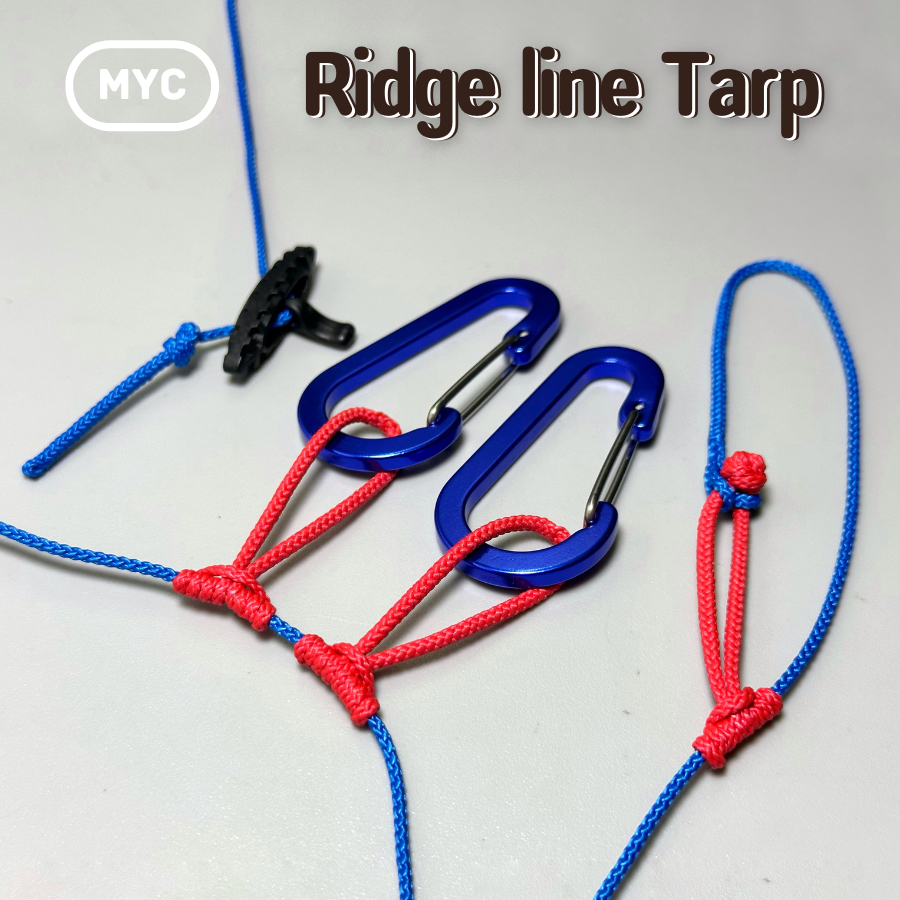 [MYC] Ridge line Tarp + คาราไบเนอร์ ขนาด 1.8mm ยาว 9เมตร/10เมตร