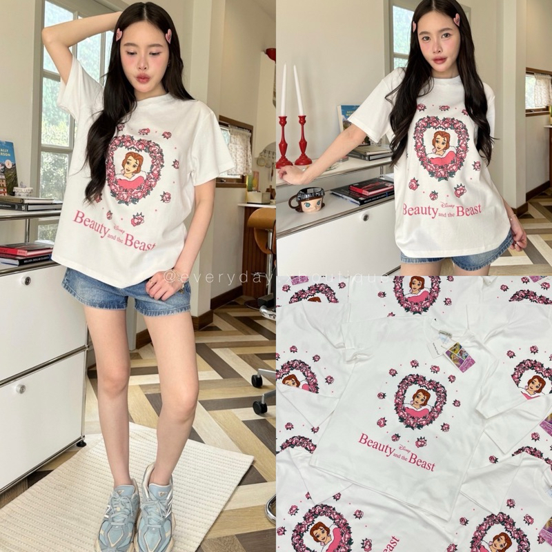 Disney x princess T-shirt (340฿) เสื้อยืดลายเจ้าหญิงดีสนีย์ คอลใหม่ น่ารักมากกกก เนื้อผ้าดี ดีเทลงานสกรีนสีสวย valen