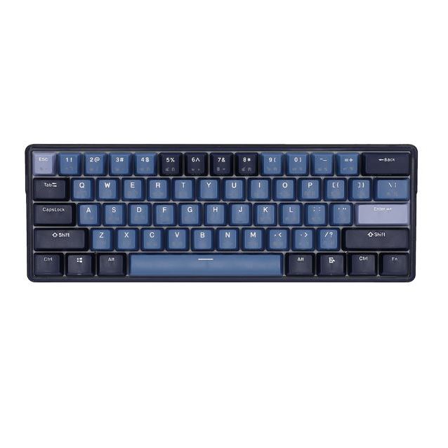 WIRELESS KEYBOARD (คีย์บอร์ดไร้สาย) ROYAL KLUDGE RK61 PLUS (BLACK-BLUE) (RK BLUE SWITCH - RGB LED - 