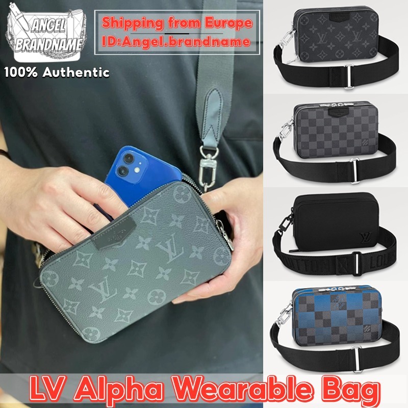 👜หลุยส์วิตตอง Louis Vuitton Alpha Wearable Messenger Bag กระเป๋าสตางค์แบบสะพาย กระเป๋าผู้ชาย