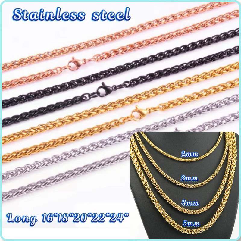 LN20 สร้อยคอสแตนเลสแท้ 100 %