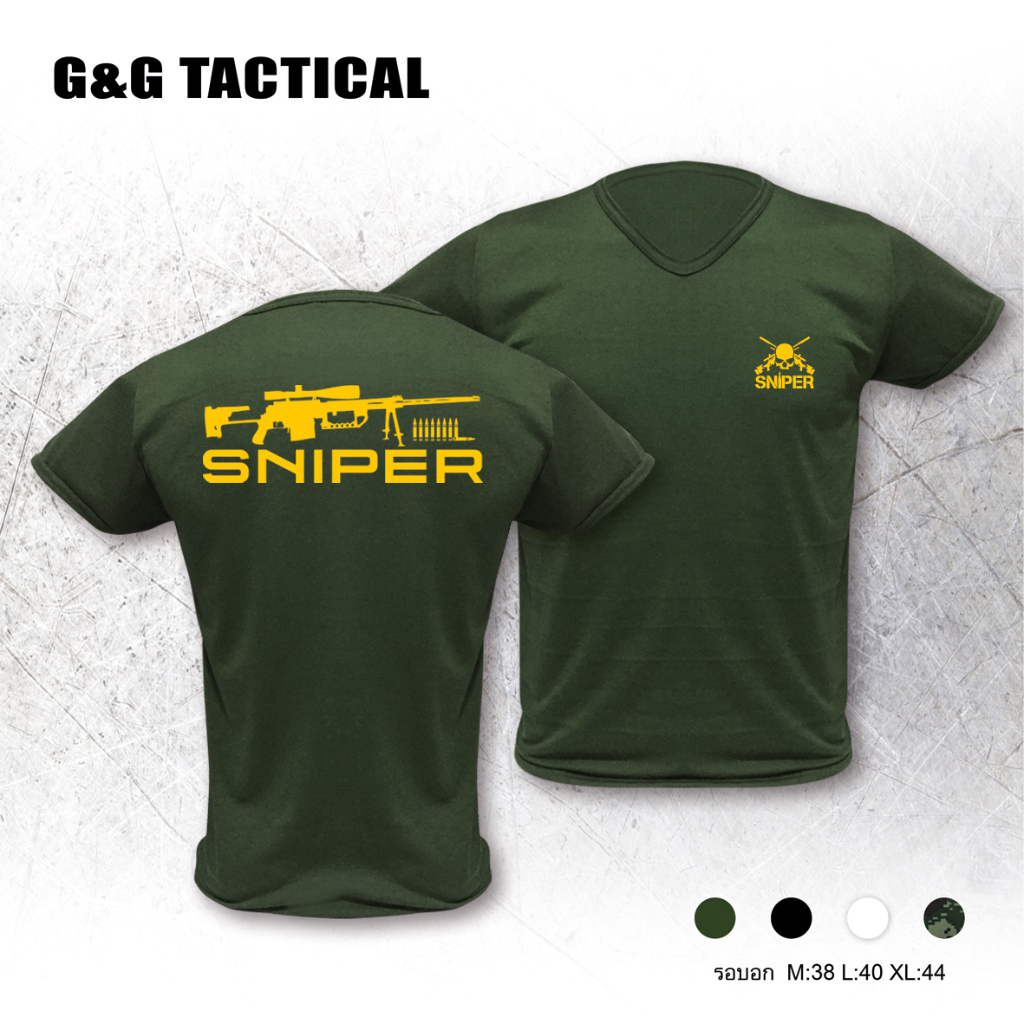 เสื้อยืดแขนสั้นทหาร SNIPER