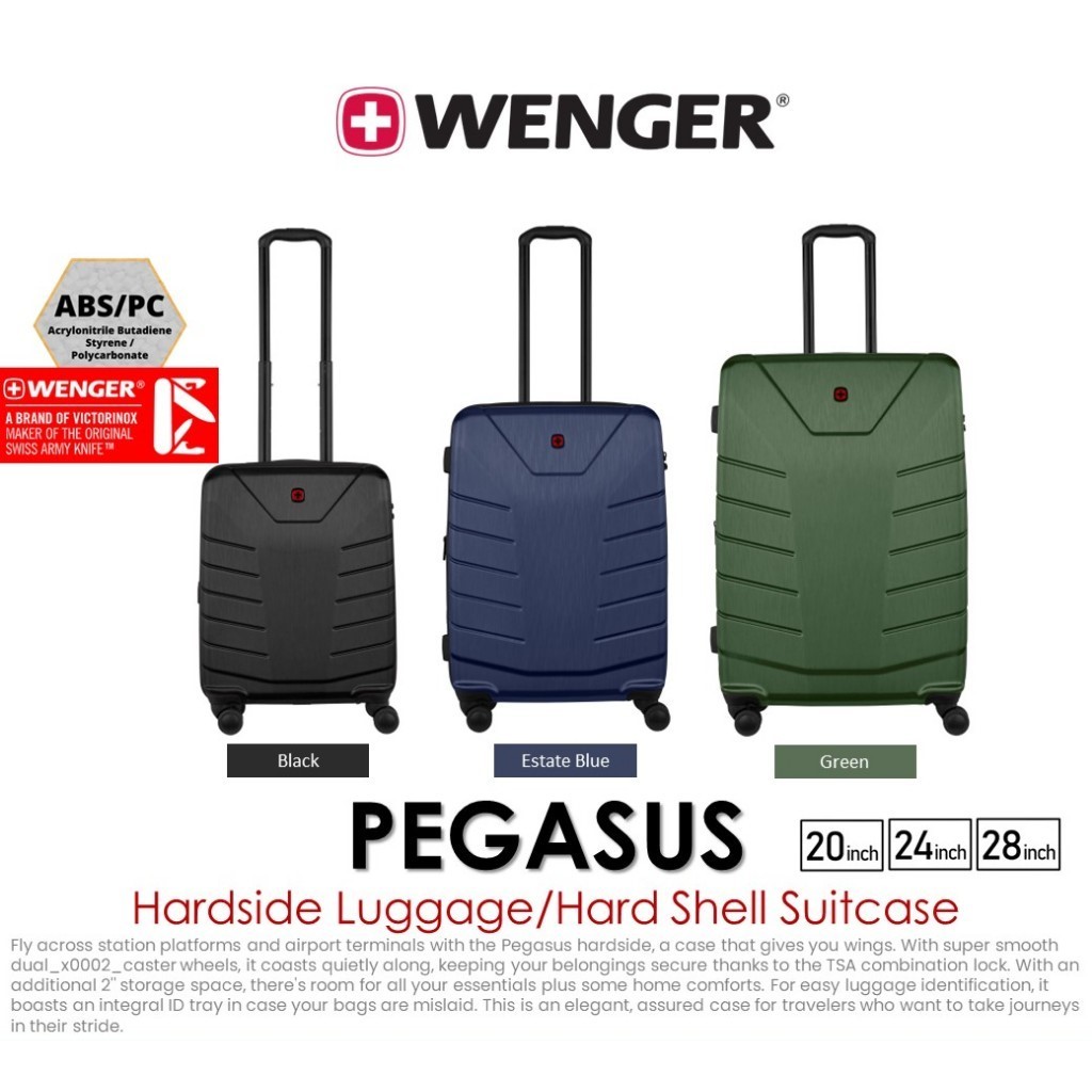 Wenger Pegasus Expandable Hardside Luggage กระเป๋าเดินทาง เวนเกอร์ ล้อลาก ขยายข้างได้