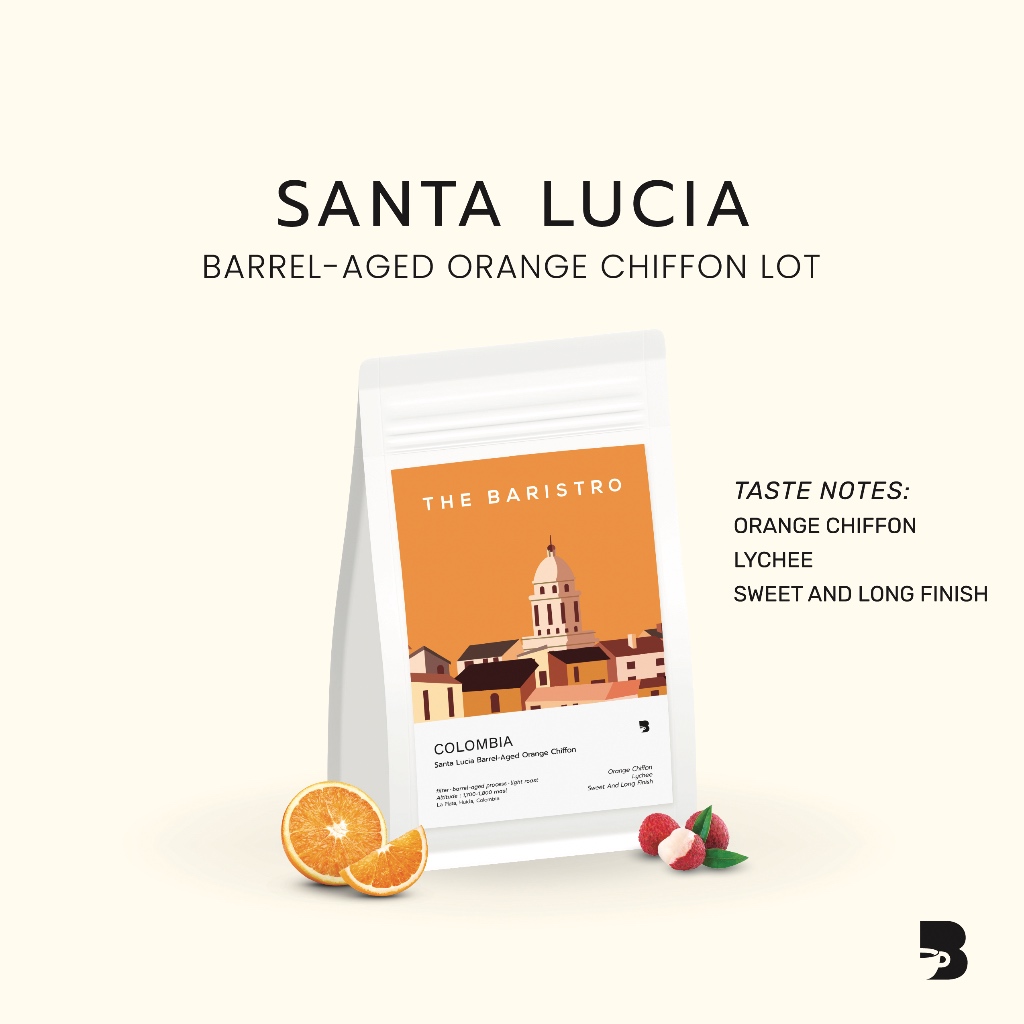 เมล็ดกาแฟ คั่วอ่อน - Colombia Santa Lucia Barrel-Aged Orange Chiffon Lot