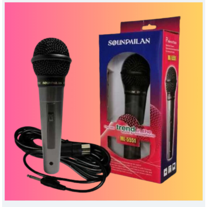 ไมค์โครโฟน SOUNDMILAN รุ่น ML-5551 Microphone ไมค์โครโฟนแบบมีสาย ไมค์โครโฟน แบบสาย คุณภาพดี