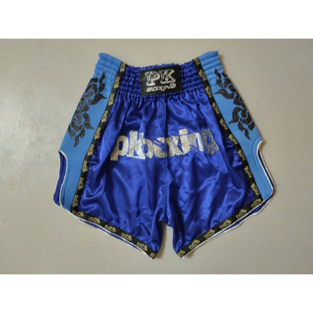 กางเกงมวยไทย MUAY THAI สีน้ำเงิน PK Boxing,Boxing shorts
