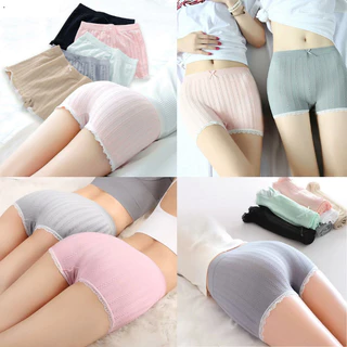 B018 กางเกงซับใน แต่งขอบลูกไม้ ใส่กันโป๊ ใส่สบายไม่อึดอัด ยืดหยุ่นได้ดี