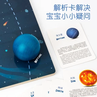 กระดานไม้บอร์ดจิ้กซอว์เรียนรู้ระบบสุริยะจักรวาลพร้อมการ์ด solar system พร้อมส่ง🔥มาใหม่