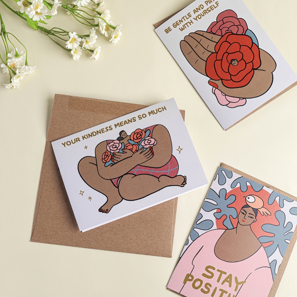 การ์ดอวยพร น่ารัก คำพูดซึ้ง พร้อมซอง ขอบคุณ Your Kindness Means So Much | heartwarming tan girl Than