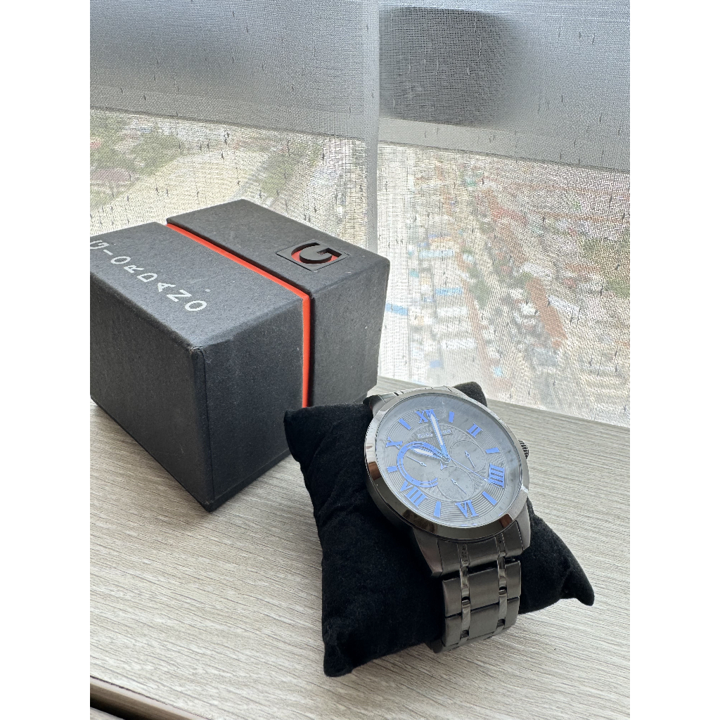 นาฬิกาผู้ชาย แบรนด์ Giordano สแตนเลสสีดำ