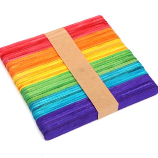 พร้อมส่งไม้ไอติม diy งานประดิษฐ์ ขนาด 11ซม. 1แพ็ค50ชิ้น