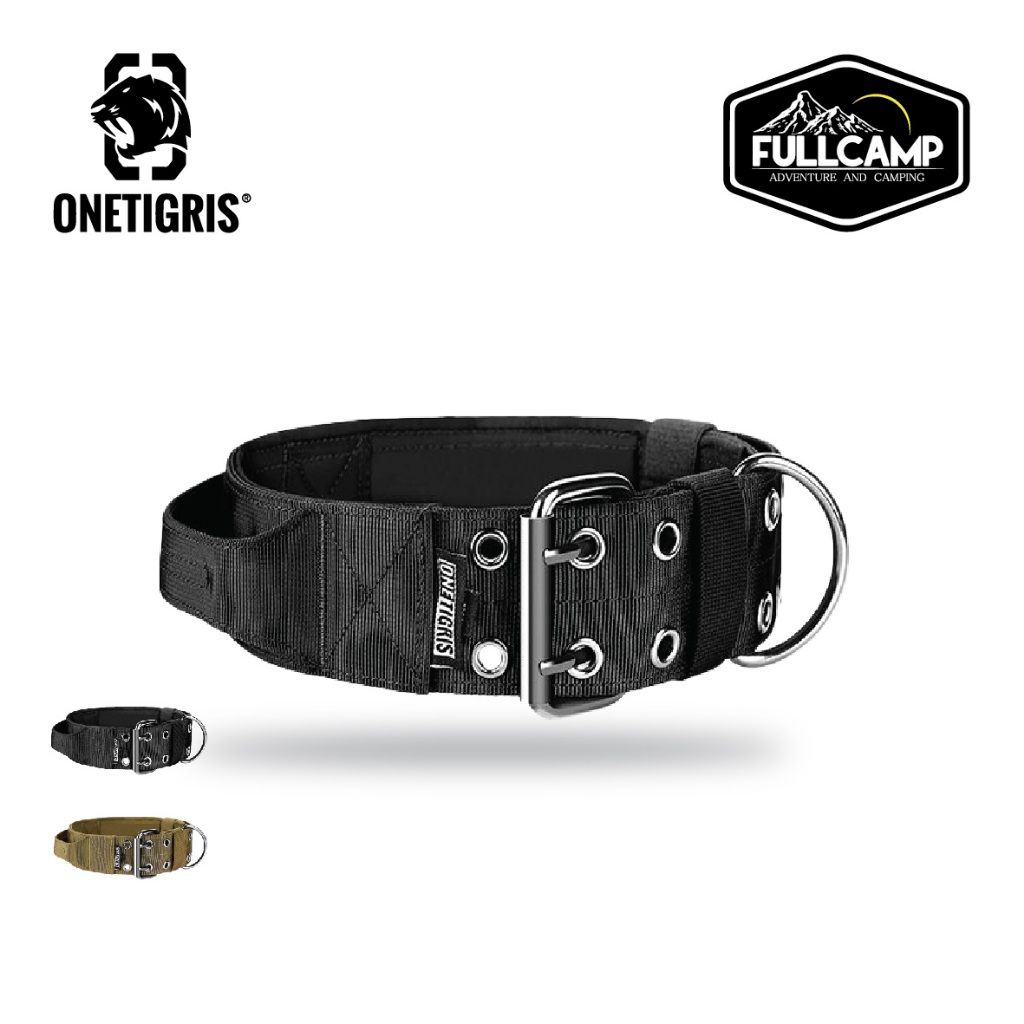 OneTigris ปลอกคอสุนัข Dog Collar 12 ปลอกคอสัตว์เลี้ยงปรับขนาดได้ คอลล่าสุนัข สำหรับสุนัขตำรวจK9